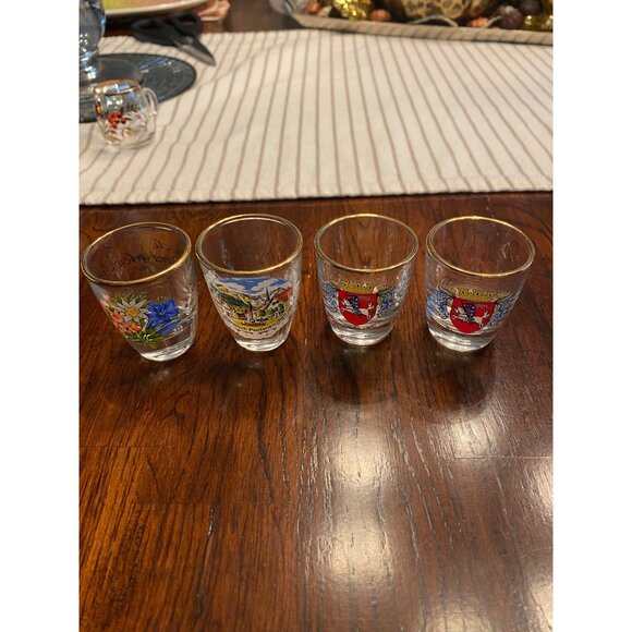 Vintage German Shot Glasses set of 4 - Picture 2 of 6